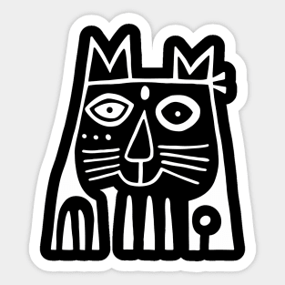 wise cat Sticker